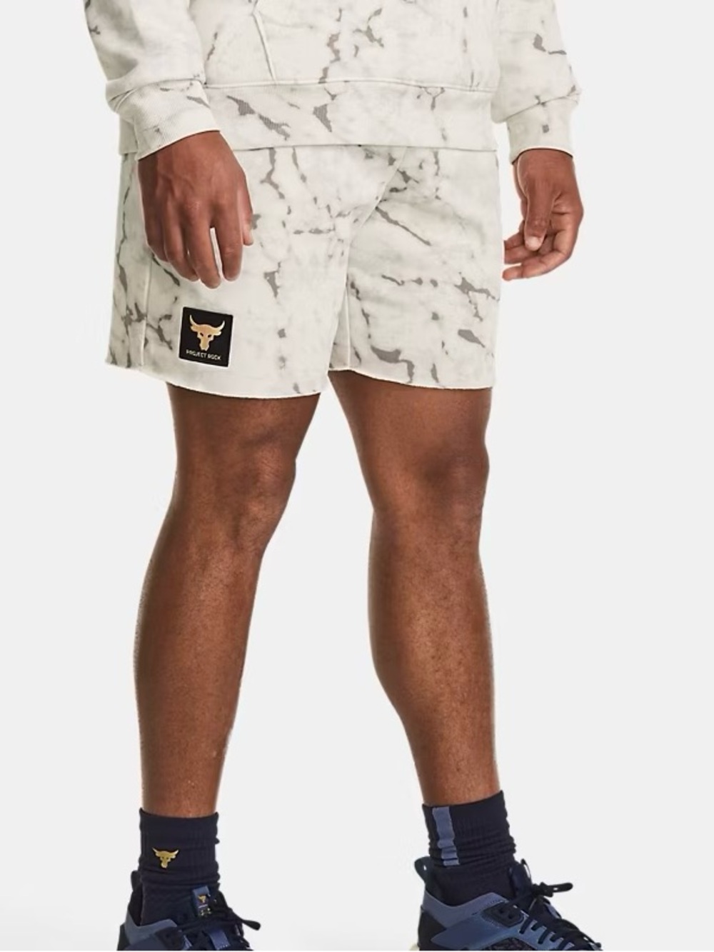 Men's Under Armour Project Rock Rival Fleece Printed Shorts | Size Large